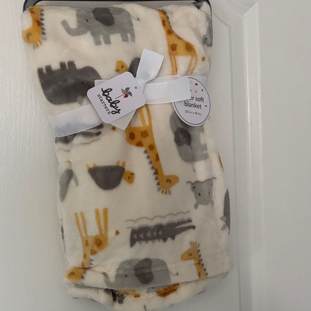Baby Essentials Soft Blanket - Cream, Gray, Yellow